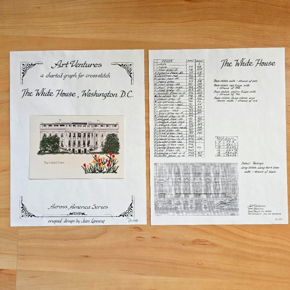 Cross Stitch Chart "The White House" & "The Capitol" Patriotic - Picture 2 of 5